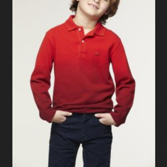 lacoste boys long sleeve polo